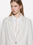 Keten Karışımlı Düğmeli Cepli Blazer Ceket Kadın Siyah Ceket - 325P25ICLW030