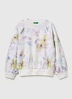 United Colors of Benetton Ekru Kız Çocuk Baskılı Sweatshirt 349WC10T2