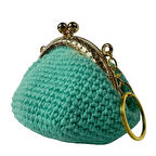 Uretti - Öznur 7392 El Örgüsü Düz Renk Mini Bozuk Para Cüzdanı