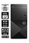 DELL VOSTRO 3910MT i3 12100 8GB RAM 256GB SSD W11PRO N3563VDT3910EMEA MASAÜSTÜ PC & PER4 BELLEK