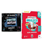 KR Akademi 8. Sınıf LGS İngilizce Poster Notlar ve Sınav Yayınları Soru Bankası Seti 2 Kitap