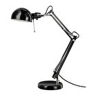 IKEA FORSA SİYAH ÇALIŞMA MASA GECE OKUMA LAMBASI AYAKLI LAMBA