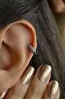 Mini Bombeli Halka Tragus Piercing Helix Kıkırdak