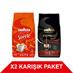 Suerte + Espresso Barista Gran Crema Çekirdek Kahve (1000gr) 2'Li Paket