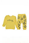 Yıldız Baskılı %100 Pamuk Sarı Erkek Çocuk Takım 3003