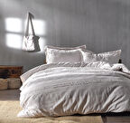 Çift Kişilik Nevresim Takımı Carla - Açık Gri