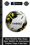 Özel Üretim Maç Koşu Spor BASİC-43 Antreman Futbol Topu 4 No Sarı