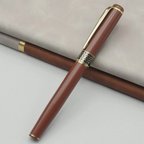 Dodes  Gold İşlemeli Kahverengi Metal Roller Kalem