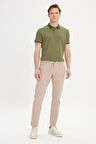 Erkek Bej Kanvas Slim Fit Dar Kesim 5 Cep Pantolon