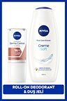 Nivea Creme Soft Duş Jeli 500ml Ve Kadın Rollon Deodorant Derma Control Clinical 50ml, 96saat Ter Koruması