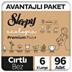 Sleepy Ecologic Premium Plus Avantajlı Paket Bebek Bezi 6 Numara Xlarge 96 Adet