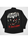 Slipknot Müzik Grubu Baskılı Unisex Rock Metal Cepli Gömlek