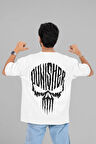 Punisher Baskılı Unisex Oversize Dizi Tişört