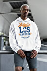 Vintage Los Angeles Yazılı Unisex Oversize Hoodie