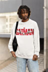 The Batman Tasarım Yazılı Unisex Oversize Sweatshirt