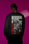 Berserk Anime Dizi Baskılı Unisex Oversize Sweatshirt