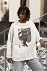Spider-Punk Baskılı Unisex Oversize Sweatshirt
