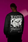 Monkey D. Luffy Yazılı Unisex Oversize Tasarım Anime Sweatshirt