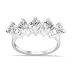 E Renk 1.25 Karat Pırlanta Beştaş Yüzük