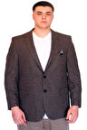 Mode XL Büyük Beden Erkek Klasik Blazer Ceket BRITANYA 23028 FUME