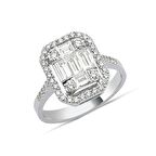 1.43ct Pırlanta Baget Yüzük