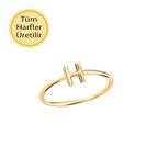 14 Ayar Altın H Harfli Yüzük