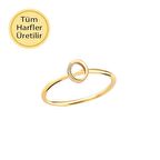 14 Ayar Altın O Harfli Yüzük