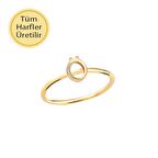 14 Ayar Altın Ö Harfli Yüzük