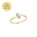 14 Ayar Altın Ş Harfli Yüzük