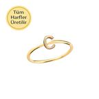 14 Ayar Altın C Harfli Yüzük