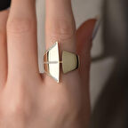 14k Altın Taşlı İtalyan Yüzük