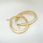 Oval Halka Küpe 14 ayar