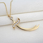 Hz. Ali Kolyesi Zülfikar Kılıcı 14 Ayar Altın