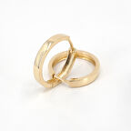 Zarif ve Klasik 14 Ayar Altın Halka Küpe