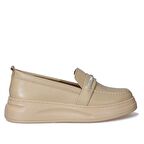 Taş Detaylı Casual Bej Kadın Ayakkabı