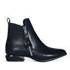 Siyah Kısa Topuk Kadın Bot