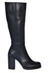 Yüksek Topuklu Siyah Kadın Çizme