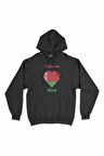 Minsk Belarus Bayraklı Kalpli Siyah Sweatshirt Hoodie