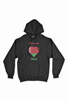 Minsk Belarus Bayraklı Kalpli Siyah Sweatshirt Hoodie