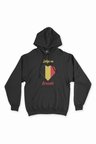 Brüksel Belçika Bayraklı Kalpli Siyah Sweatshirt Hoodie