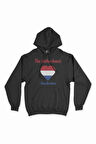 Amsterdam Hollanda Bayraklı Kalpli Siyah Sweatshirt Hoodie