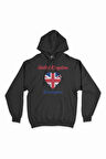 Birmingham İngiltere Bayraklı Kalpli Siyah Sweatshirt Hoodie