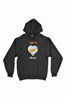 Nicosia Kıbrıs Bayraklı Kalpli Siyah Sweatshirt Hoodie