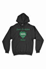 Medine Suudi Arabistan Bayraklı Kalpli Siyah Sweatshirt Hoodie
