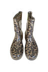 Bahçe ve Yağmur Çiçekli Kadın Çizmesi 36-40 Leopar