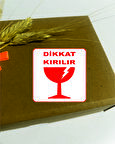 Dikkat Kırılır uyarı etiketi Kare 6x6 cm 100 Adet