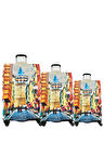 My Saraciye Valiz Kılıfı, Bavul Kılıfı Büyük, Orta, Kabin Boy Kılıf Seti, My Galata 17