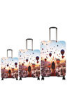 My Saraciye Valiz Kılıfı, Bavul Kılıfı Büyük, Orta, Kabin Boy Kılıf Seti, My Kapadokya 72