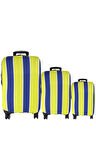 My Saraciye Valiz / Bavul Kılıfı Büyük, Orta, Kabin Boy Kılıf Seti, My 92 Çizgili