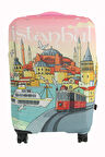 (My#115 İstanbul 1) VALİZLER İÇİN KILIF SETİ (KABİN ORTA VE BÜYÜK)